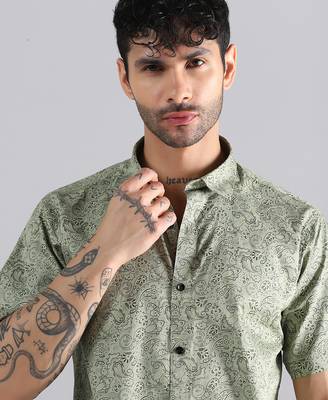 Light green paisley shirt 5