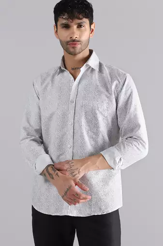 White shirt with subtle swirl