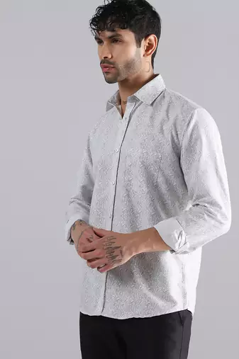 White shirt with subtle swirl