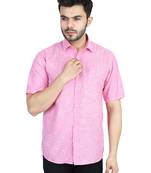 Pink half sleeves casual shirt