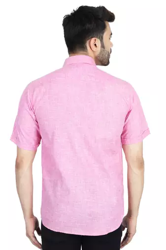 Pink half sleeves casual shirt