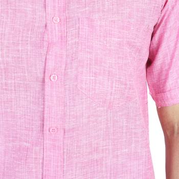 Pink half sleeves casual shirt 5