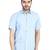Blue half sleeves casual shirt