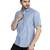 Blue half sleeves casual shirt
