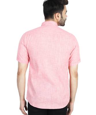 Pink self design casual shirt 2