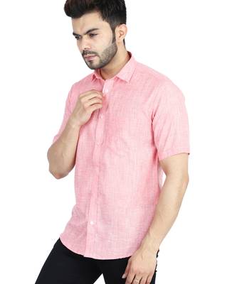 Pink self design casual shirt 4