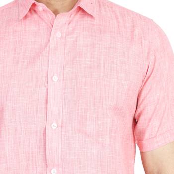 Pink self design casual shirt 5