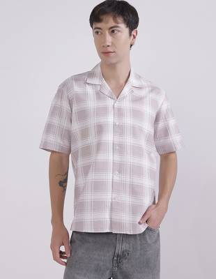 Regular fit casual check shirt 1