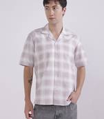 Regular fit casual check shirt