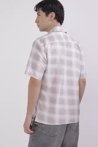 Regular fit casual check shirt