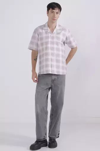Regular fit casual check shirt