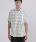 Regular fit casual check shirt