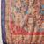 Blue printed cotton blend ethnic saree with blouse piece