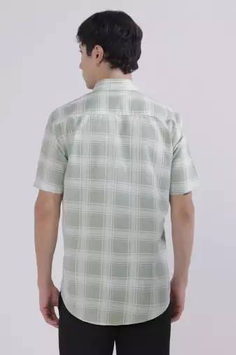 Regular fit casual check shirt