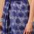 Blue printed cotton blend ethnic saree with blouse piece