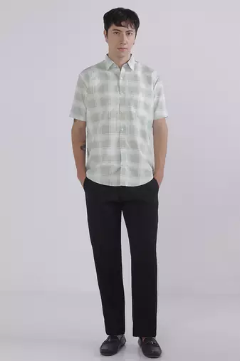Regular fit casual check shirt