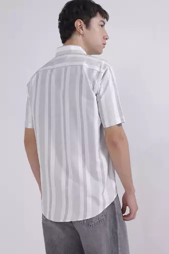 Grey stripes casual shirt