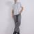 Grey stripes casual shirt