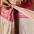 Cream printed art silk ethnic saree with blouse piece
