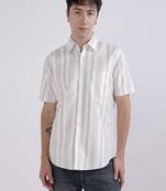 Brown stripes casual shirt