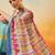Green printed tissue traditional saree with blouse piece