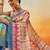 Green printed tissue traditional saree with blouse piece