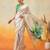Off white printed art silk ethnic saree with blouse piece
