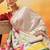 Off white printed art silk ethnic saree with blouse piece
