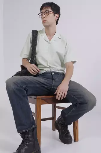 Mens boxy casual shirt