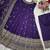 Purple vichitra silk heavy embroidered anarkali gown set with dupatta