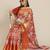 Red woven tissue party wear saree with blouse piece