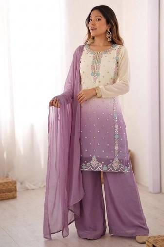 Heavy Embroidery Work Top-Bottom With Dupatta Party Wear Suit Set