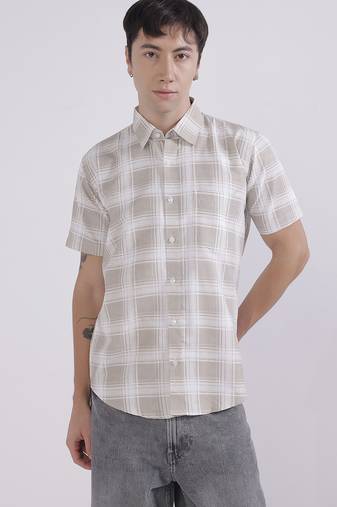 Mens check casual shirt