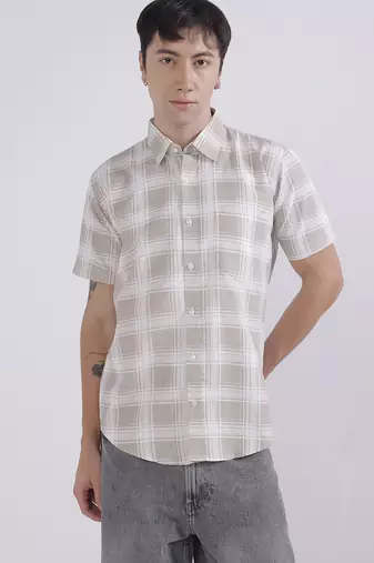 Mens check casual shirt