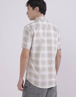 Mens check casual shirt 2