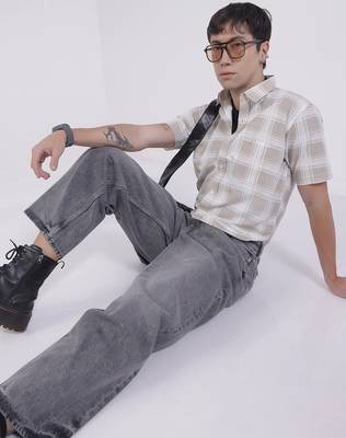 Mens check casual shirt 4
