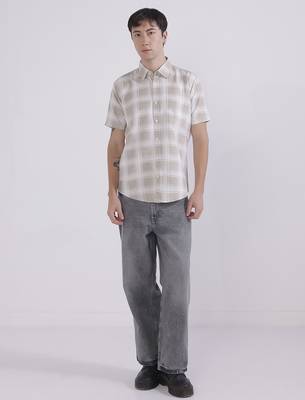Mens check casual shirt 5