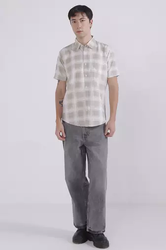 Mens check casual shirt