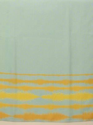 Teal plain cotton blend festive saree with blouse piece 5