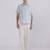 Blue linen collared shirt