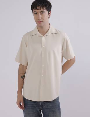 Mens beige japanese shirt 1