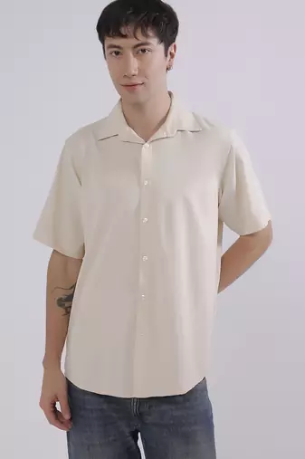 Mens beige japanese shirt