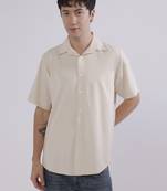 Mens beige japanese shirt
