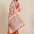 Pink woven tissue party wear saree with blouse piece