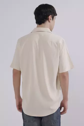 Mens beige japanese shirt