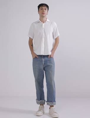 Mens white japanese shirt 4