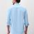 Solid blue cotton shirt for men