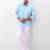 Solid blue cotton shirt for men