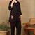 Women dark brown floral aari embroidered pockets rayon kurta & palazzo set