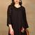 Women dark brown floral aari embroidered pockets rayon kurta & palazzo set